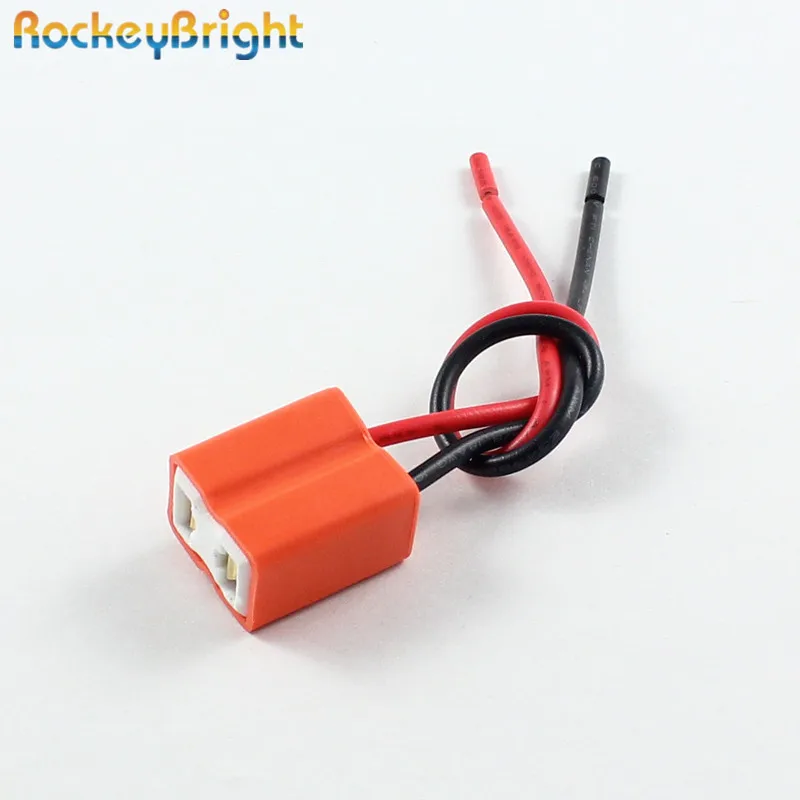 H7 Ceramic LED Bulb Socket 2pcs Holder H7 Headlight Ceramic Plug Adapter Extension Copper Cable Bulb Connector headlight holder