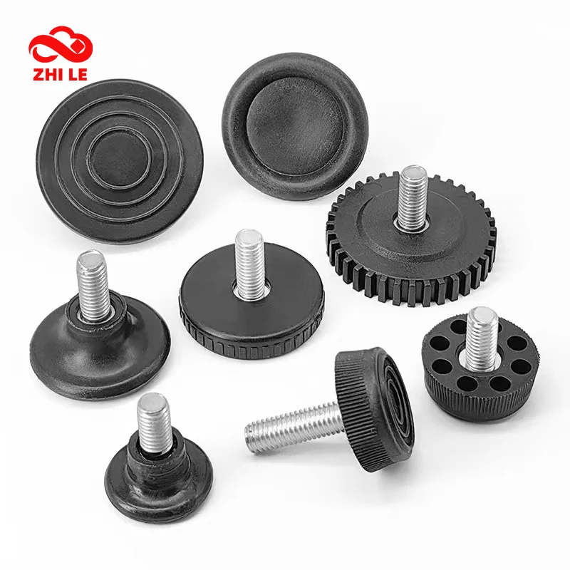 Furniture Leg Pads Chair Leg Caps Rubber Furniture Feet Pads Furniture Leg Caps M6 M8 M10 Furniture Table Sliding Rubber Foot Tip Cover Chairs Height Adjustable Leg Silicone Pad Levelling Feet Protector Cap