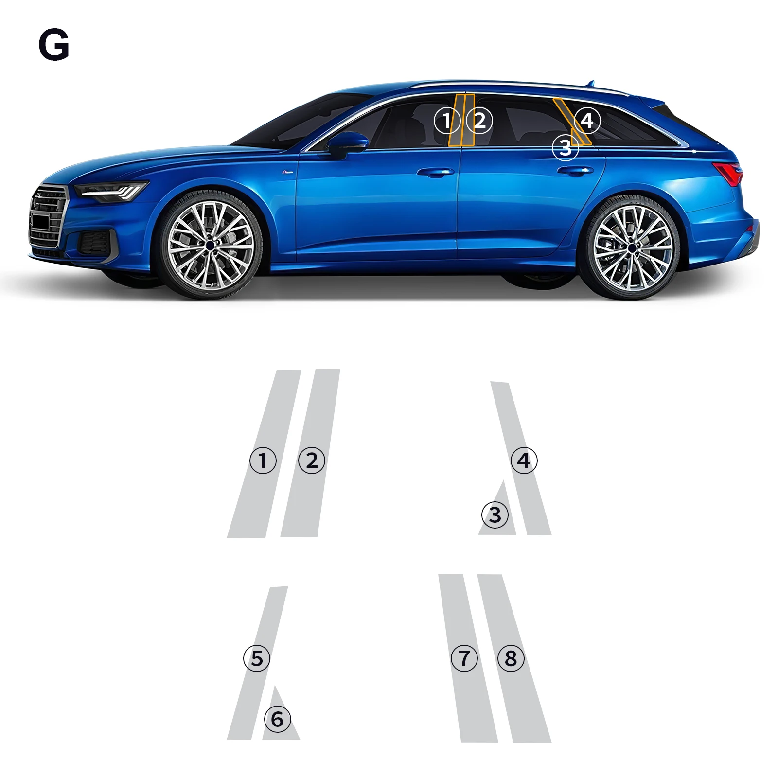 Für Audi A6 Avant S line Edition 2019 2020 2021 2022-24 Unsichtbare Auto-Schutzfolie aus TPU, kratzfest, für Fahrzeugmodifikation – Detail 23