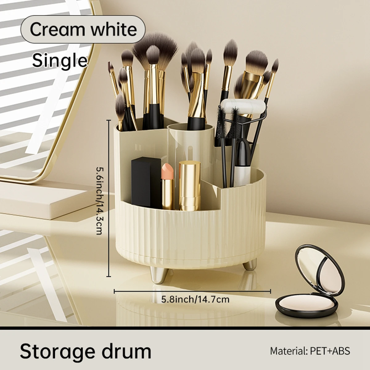 Cosmetic Storage Box Rotating Dresser Large Capacity Lipstick Eye Shadow Powder Rack cosmetic storage box