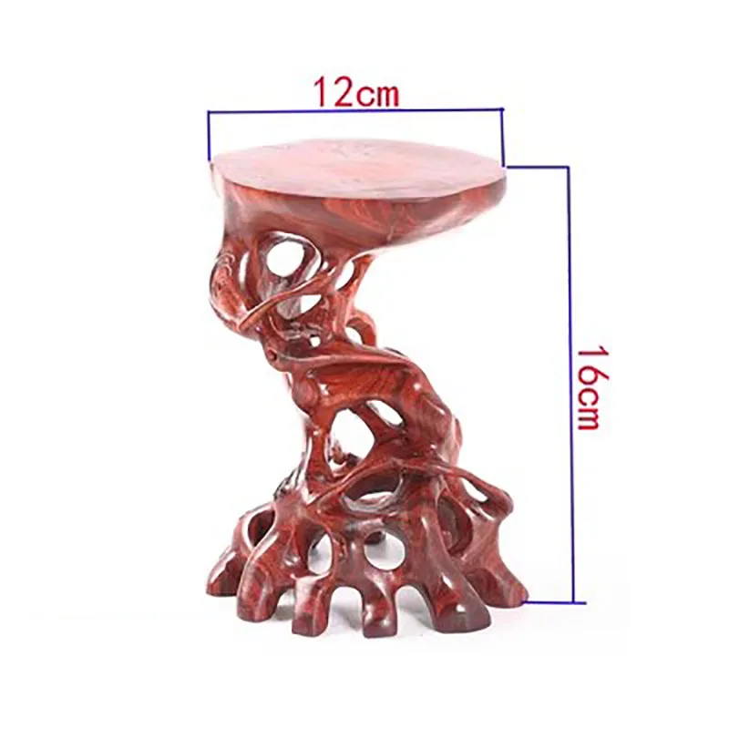 Whole Wood Single High Base Decoration, Jade, Purple Sand, Tea Pot, Buddha Statue, Solid Wood Carving, Wooden Pallet