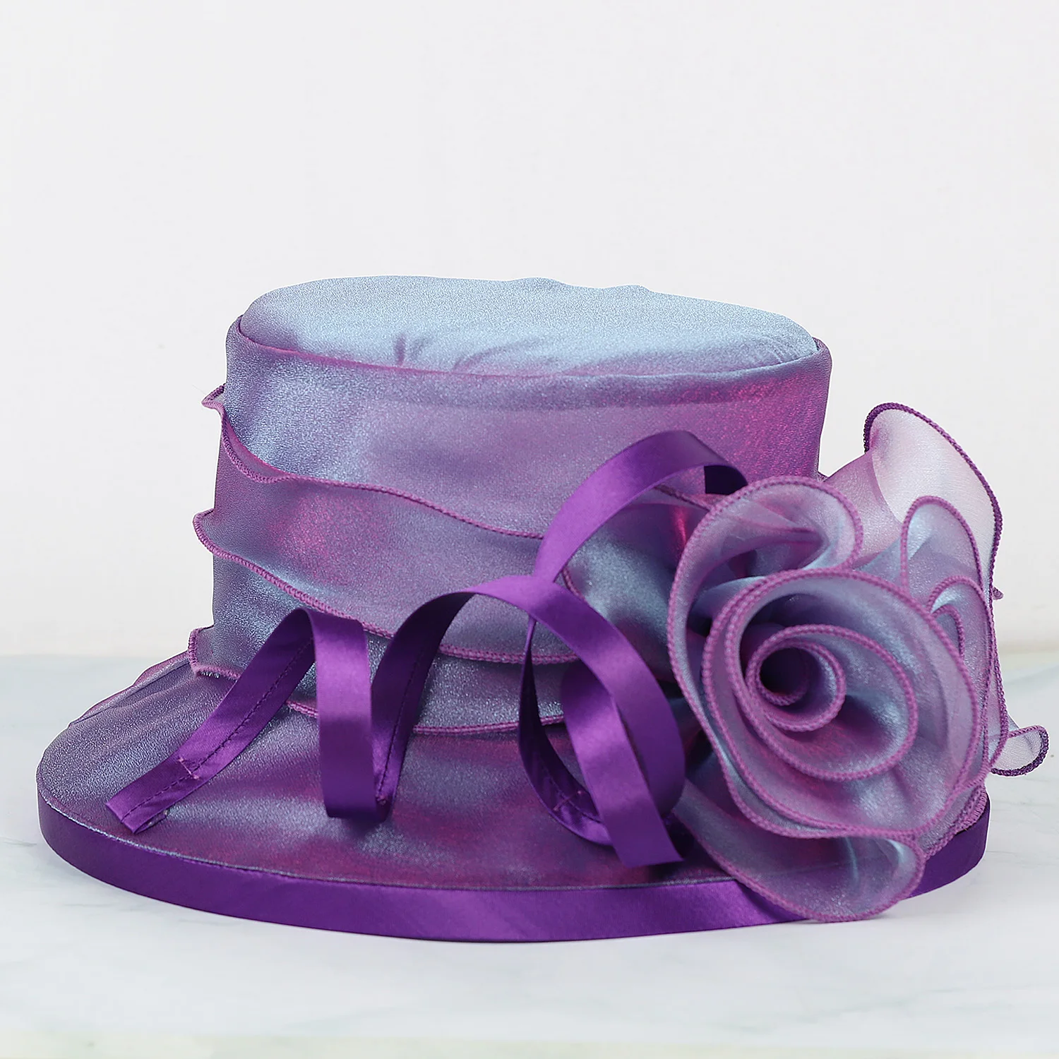 FS Church Hats For Women Elegant Tea Party Derby Cap Flower Fascinators Wedding Cap