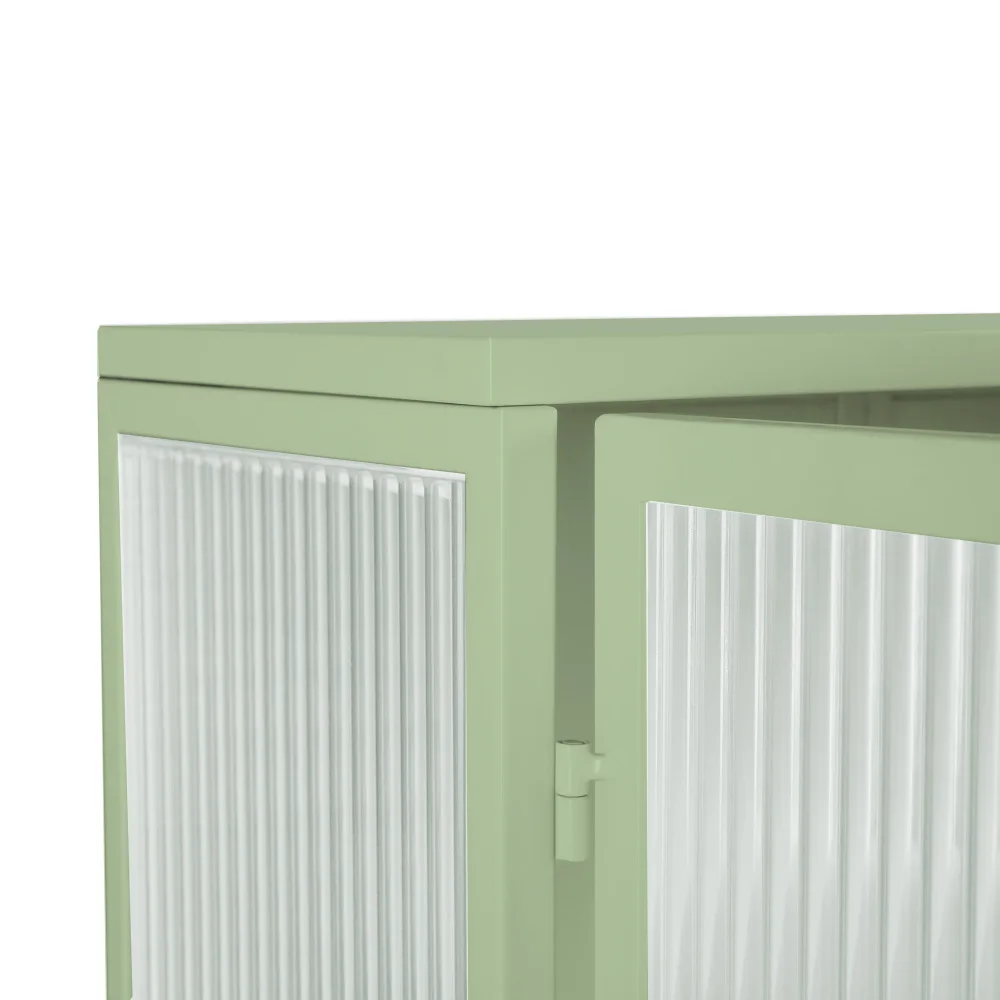 60 cm Glas-Wandschrank mit 2 Türen, wandmontierter Stauraum mit offenem Regal und Handtuchhalter für Eingangsbereich, Badezimmer, Wohnzimmer – Detail 16