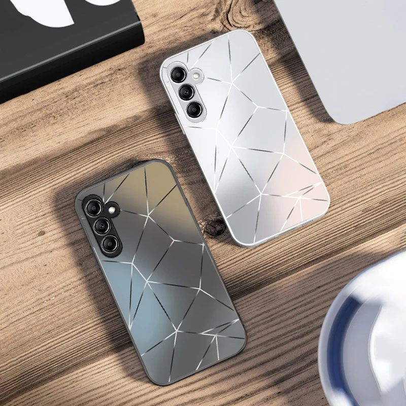 Lingge Dazzling Light Glass Phone Case