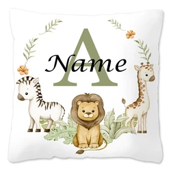 Personalized Animal-Themed Pillowcase for Kids' Birthday & Bedroom Decor (A)