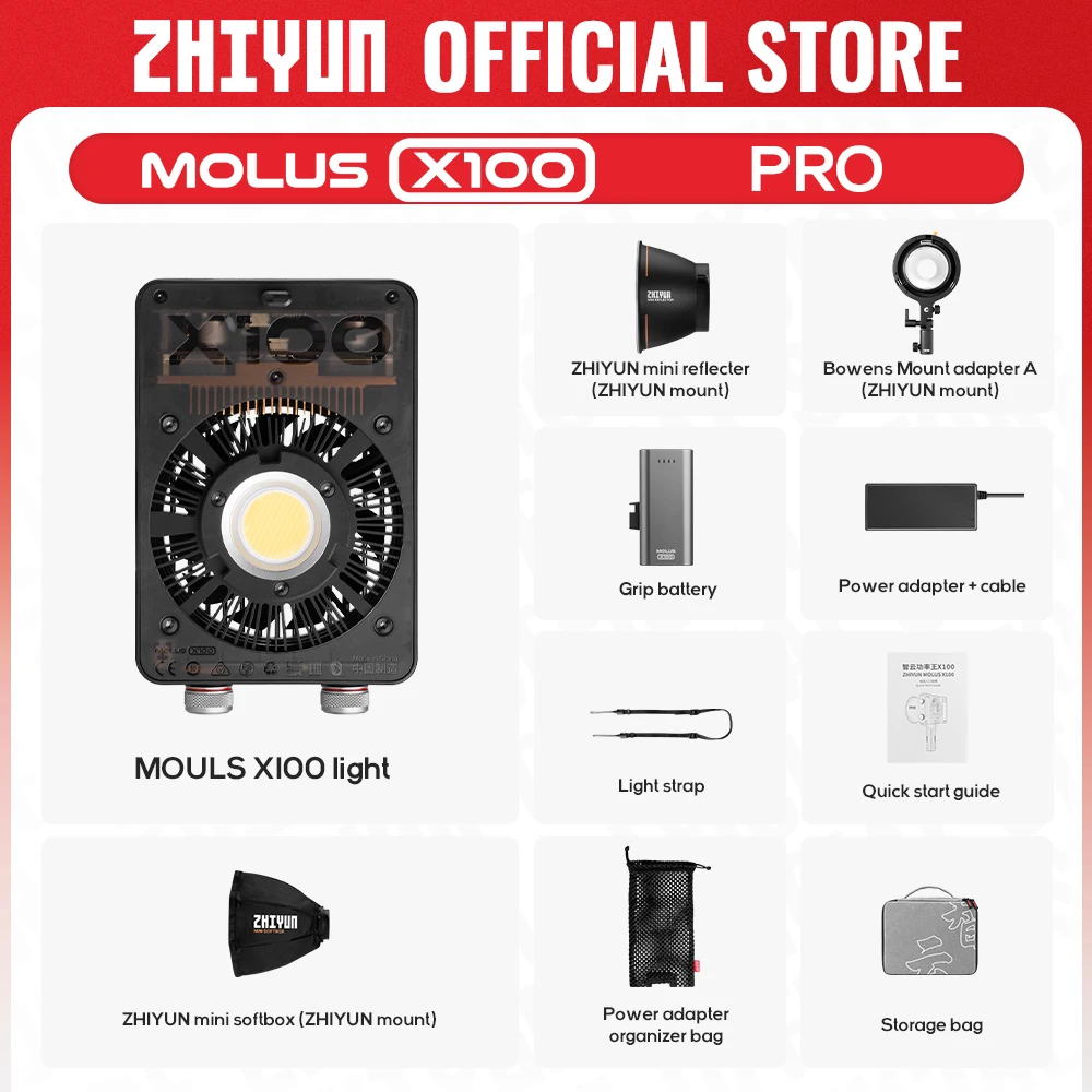 ZHIYUN MOLUS X100 PROセット 訳あり Amazon.com : Zhiyun Molus X100 Pro w/Upgraded Version Handle
