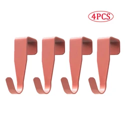 Set of 2 Colorful Multi - Purpose Hooks for Home and Office Organization (Pink - 4pcs)