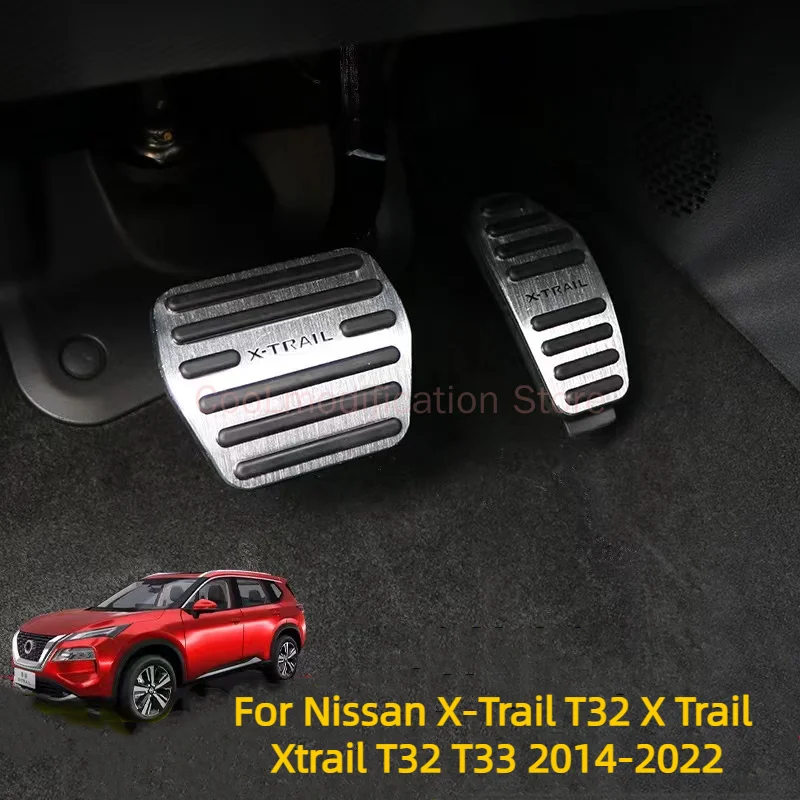 Car accessories, car pedals, pedal cover for Nissan X-Trail T32 X Trail Xtrail T32 T33 2014- Car Foot Accelerator Brake Pedals Cover Pads
