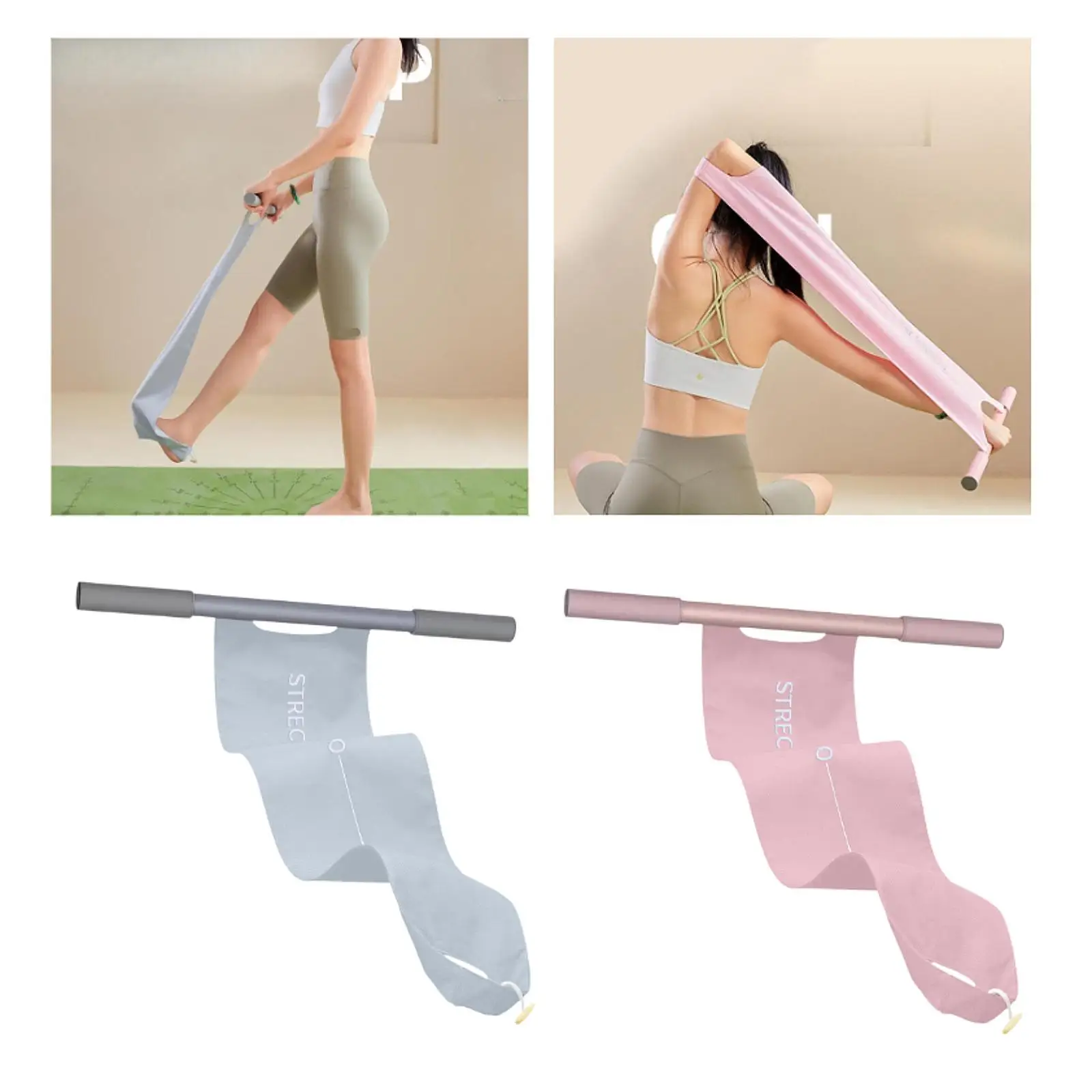 Non Elastic Yoga Stretch Strap Full Body Strengthening for Fitness Pilates