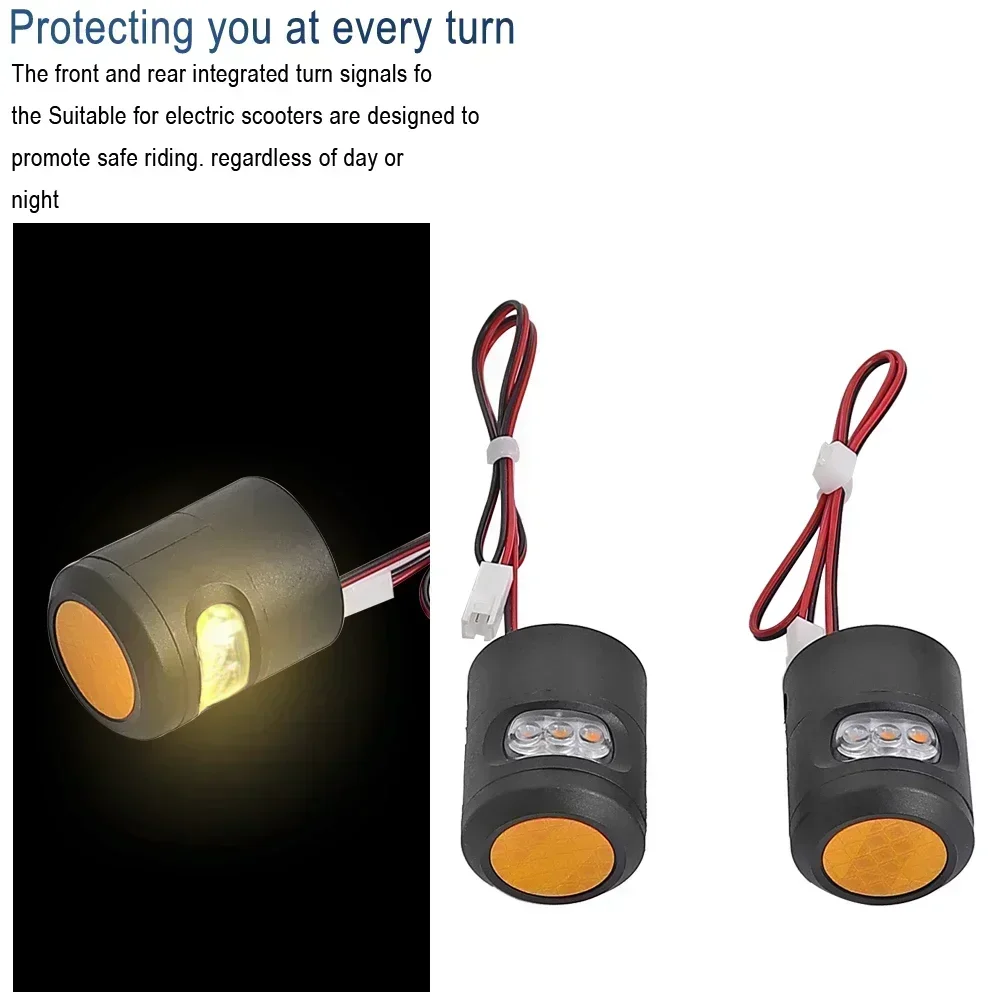 Lenker LED Blinker Licht Links und Rechts Licht für Elektrische Roller Reflektierende Riemen Dekoration Nacht Reflektor Teile – Detail 2