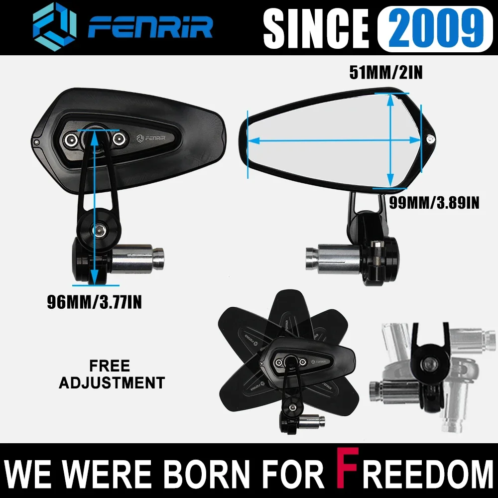 Motorcycle Handle Bar Mirror Motorcycle Bar End Mirror for Yamaha MT125 MT07 MT09(13-) MT10 MT01 XSR700 XSR900(16-) FZ6 FZ07 FZ09 FZ10 XJ6 XJR1300 motorcycle handle bar mirror