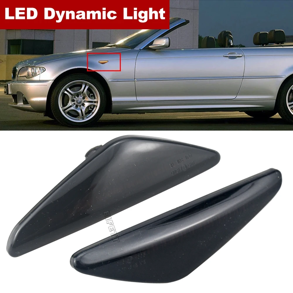 2x Dynamic LED Side Marker Turn Signal Light Repeater Lamp For Nissan