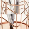 Cosmetics Makeup Brushes Storage Box Cylindrical Case Storage Lipstick Brush Pen Holder Organizer Wrought Iron Pen Storage 6