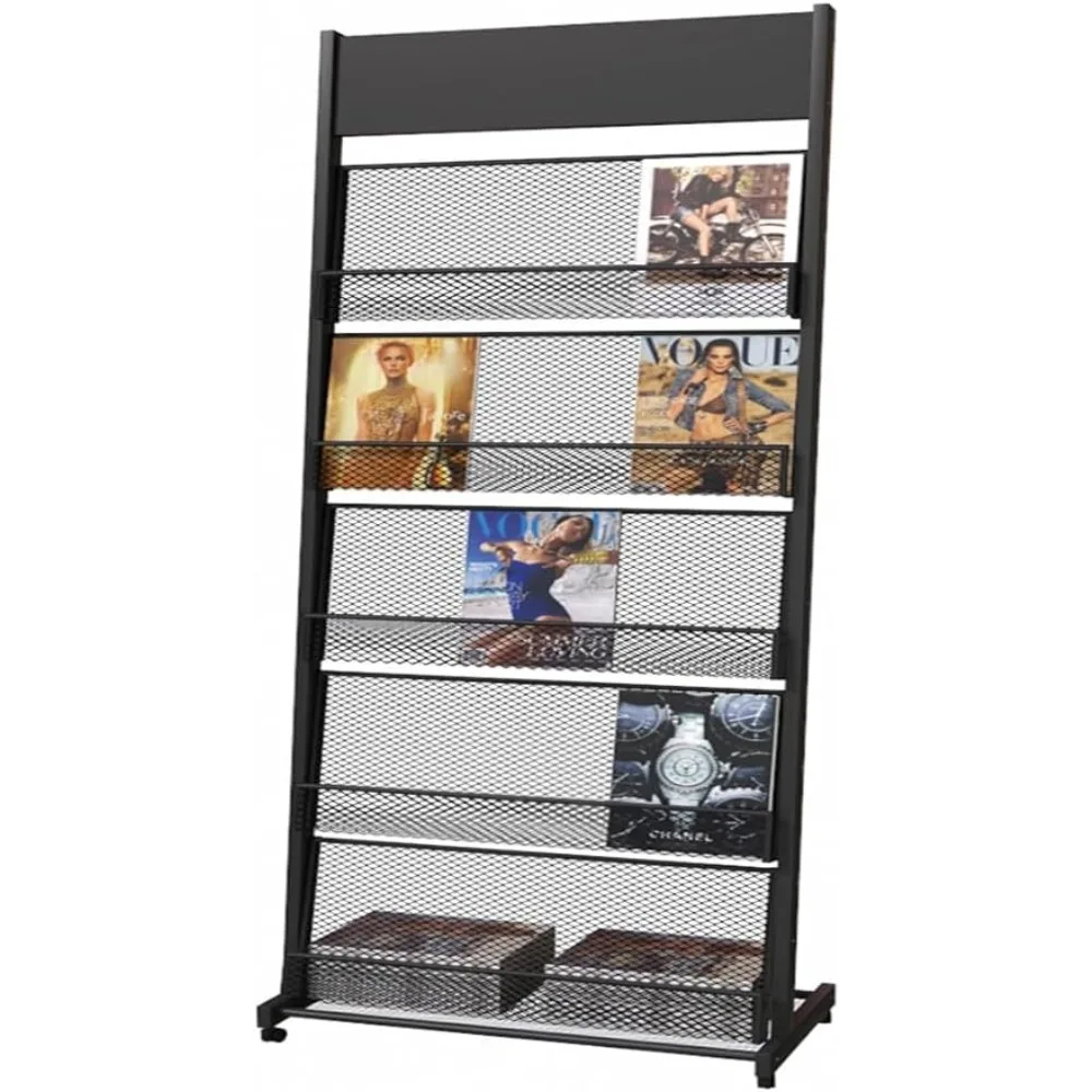 

Dvd Storage Vinyl Records Literature Rack With 4 Universal Wheels (70“×27”×13.8”) Expositor Cd Tower Elf on the Shelf Record Box