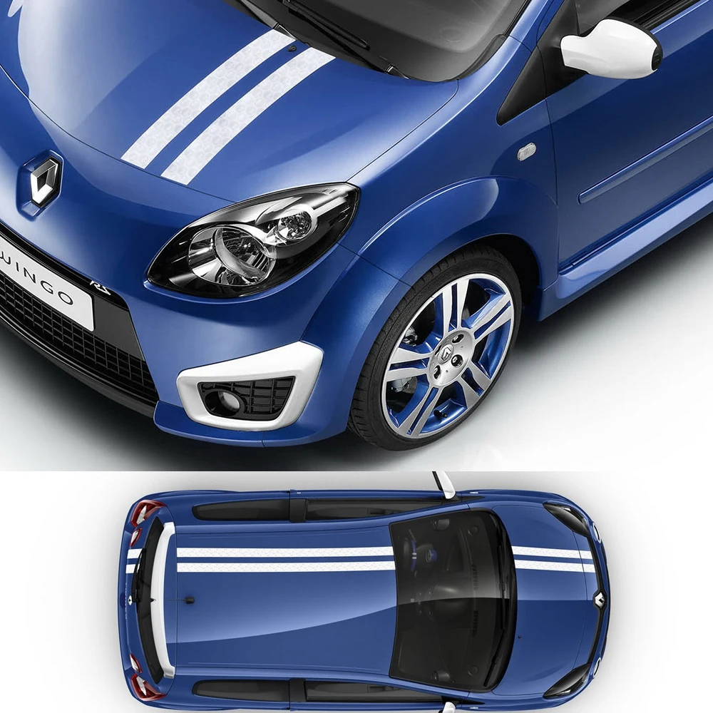 3Pcs Car Hood Bonnet Strips Stickers For Renault Twingo Gordini CLIO Vinyl  Film Rear Door Decals DIY Tuning Accessories - AliExpress