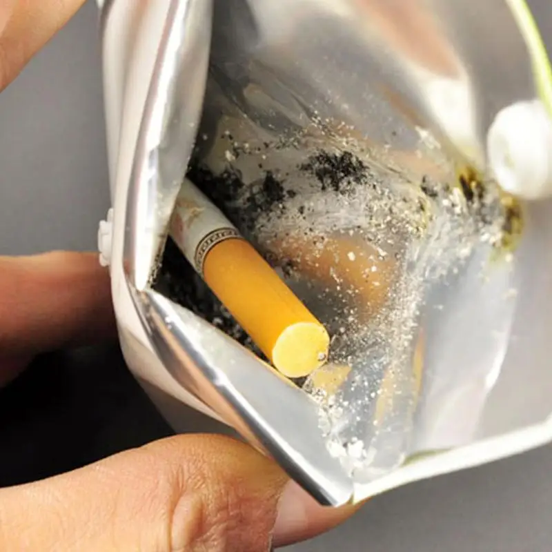 Mini Pocket Ashtray Pouch Fireproof Portable Reusable Storage Ashtray Bag Cigarette Cigar Smoking Accessory Outdoor