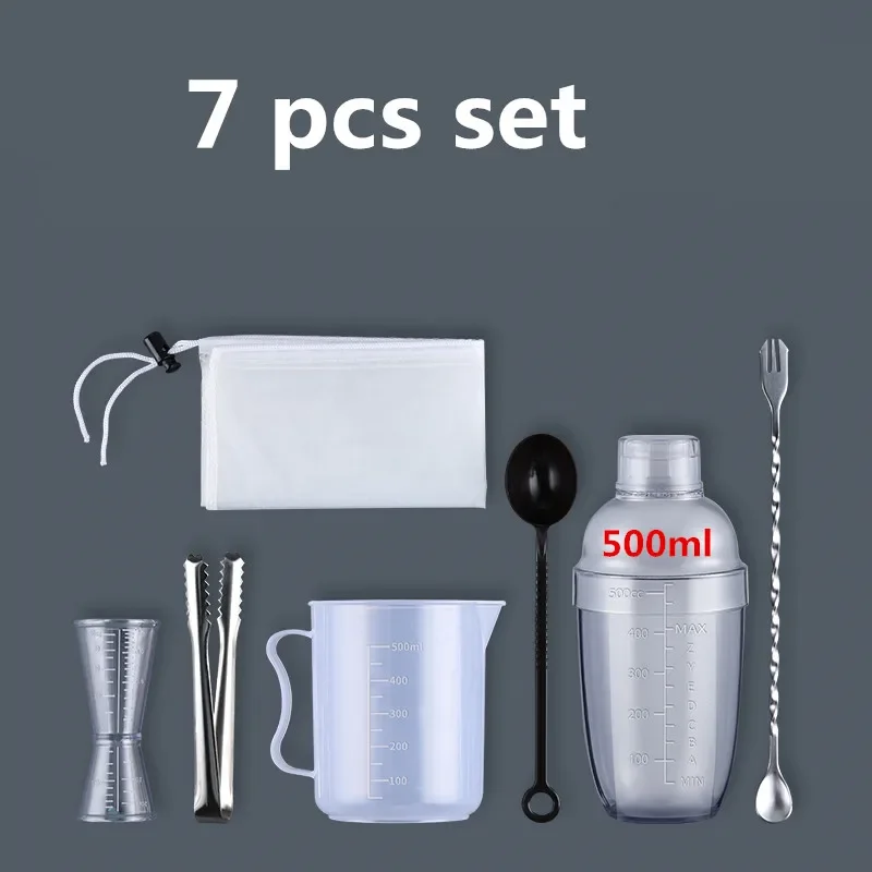 Sleek Plastic Martini Cocktail Shaker - Versatile Beverage Mixer