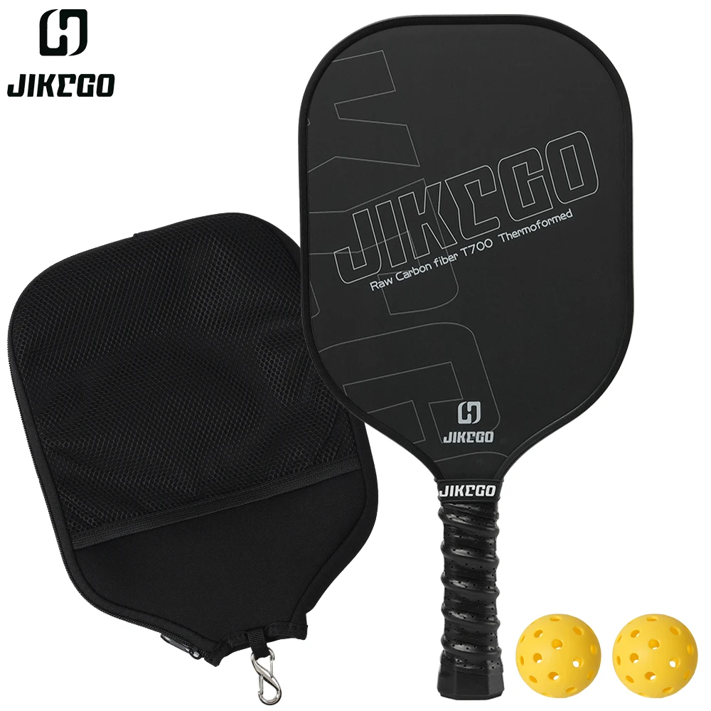 Pickleball Paddle Thermoformed T700 Raw Carbon Fiber 16mm Grip 4.9 inch Sets Men Women Cover