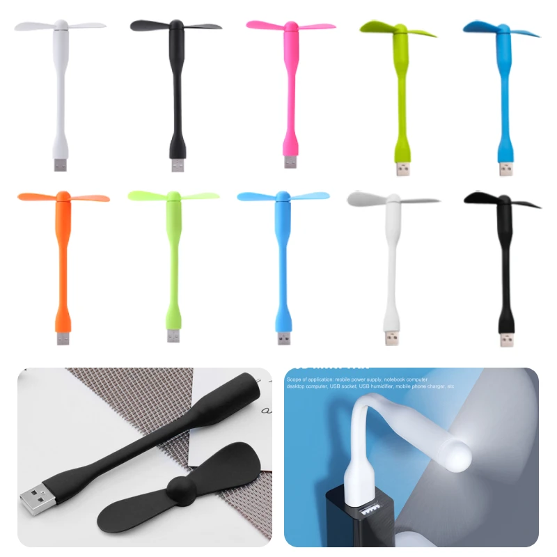 USB Fan Mini Portable Handheld Fan for Power Bank Laptop PC AC Charger Computer Summer Gadget