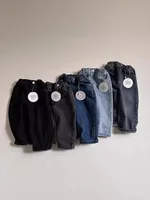 Spring Summer New Baby Girls Loose Casual Pants Toddler Boys Solid Simple Denim Trousers Children Infant Fashion Versatile Jeans 1