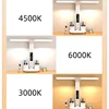 LED Clock Table Lamp USB Chargeable Dimmable Desk Lamp 2 Heads 180 Rotate Foldable Eye Protection Reading Night Light 4