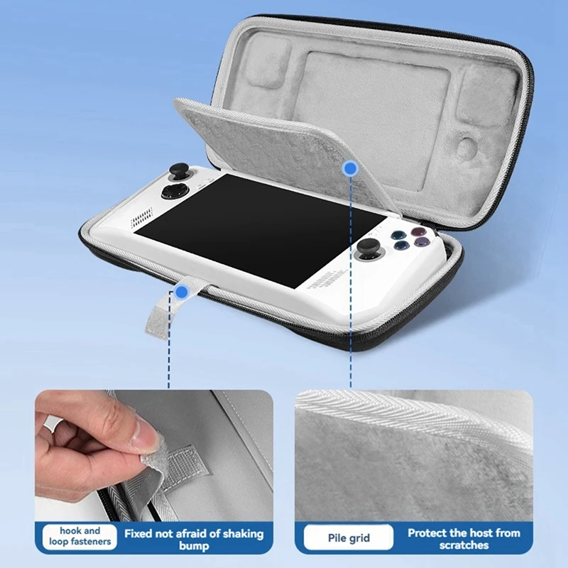 For ASUS ROG ALLY Storage Bag Professional Cover Shockproof Travel Carrying Case For ASUS ROG ALLY Accessorie Grey