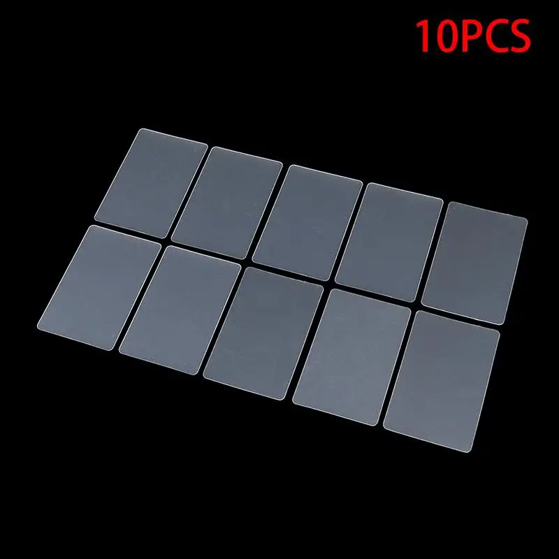 Pvc Blank Transparent Business Card Plastic Waterproof Without Printing For Handwriting 10Pcs School Office Supplies business cards