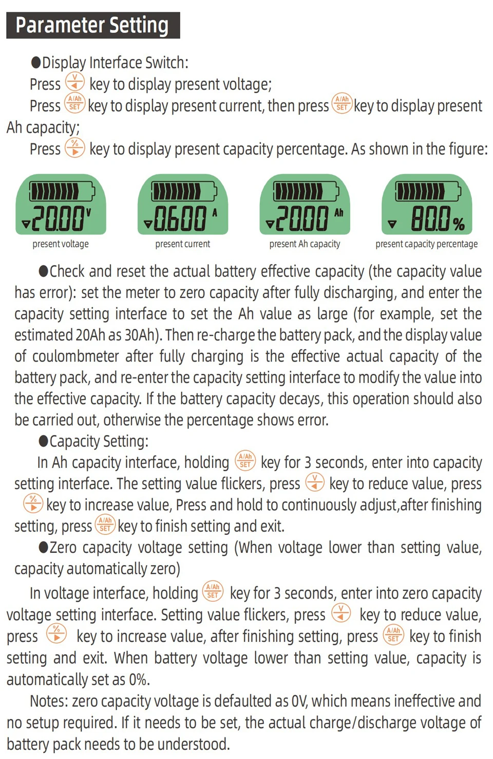 TR16 high accuracy battery capacity tester functions