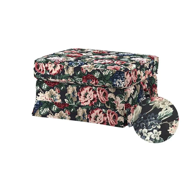 EKTORP Footstool cover Anti-slip Solid Color Slipcover Protective cover for Living Room 5