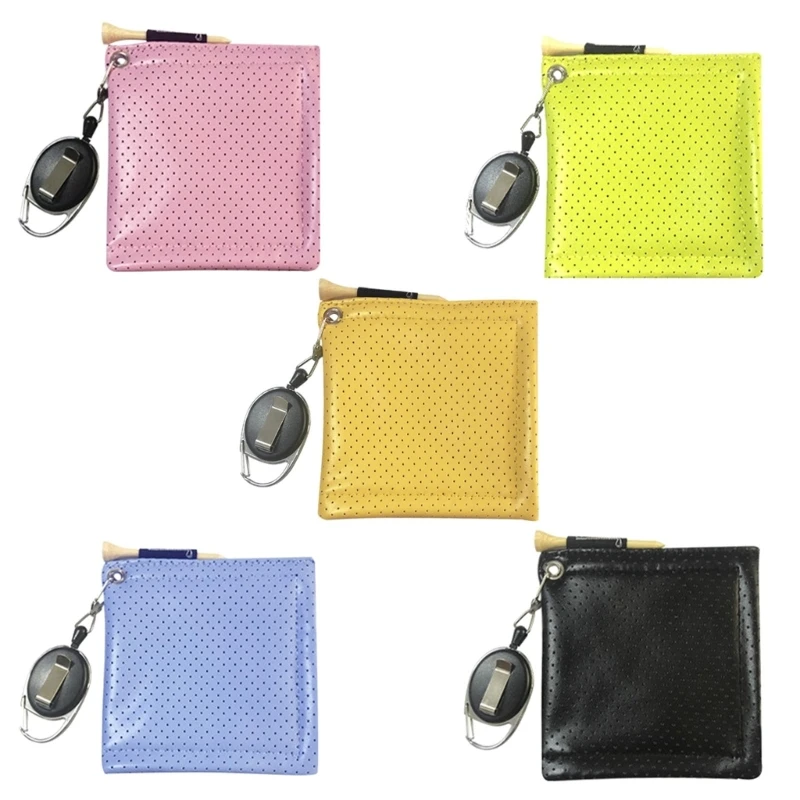 

A9LD Portable Square Golf Pocket Towel Cleaner Golf Ball Clean Towel for Men Women