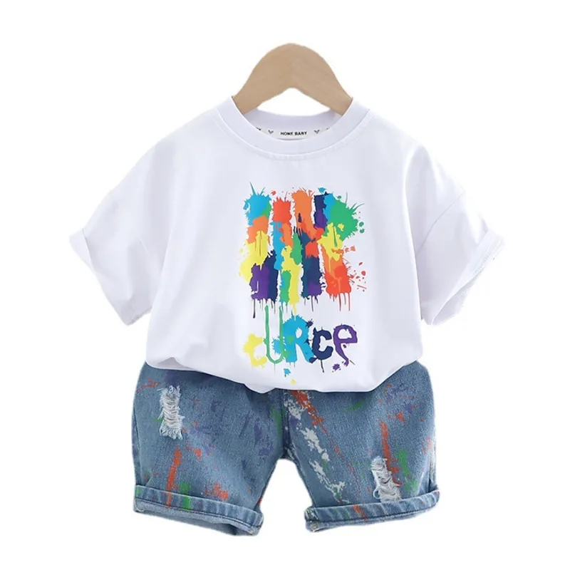 

New Summer Fashion Baby Clothes Suit Children Boys Girls Casual T-Shirt Shorts 2Pcs/Sets Toddler Sports Costume Kids Tracksuits