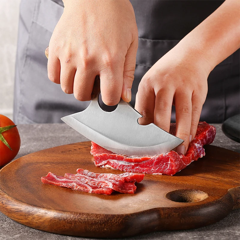 

5 Inch Roast Lamb Cleaver Boning Knife Hand Grilled Meat Knife Handguard Kitchen Chopping Knife Mongolian Cut Outdoor Portable