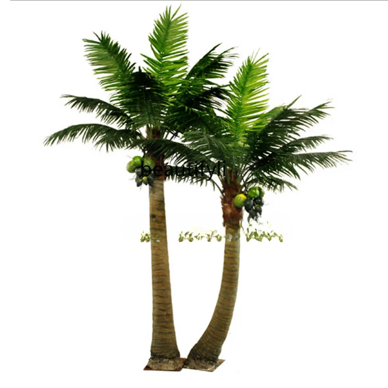 

Coconut Tree Indoor and Outdoor Decorative Tropical Plants Large Green Plant Simulation Palm Tree Fake Coconut Trees