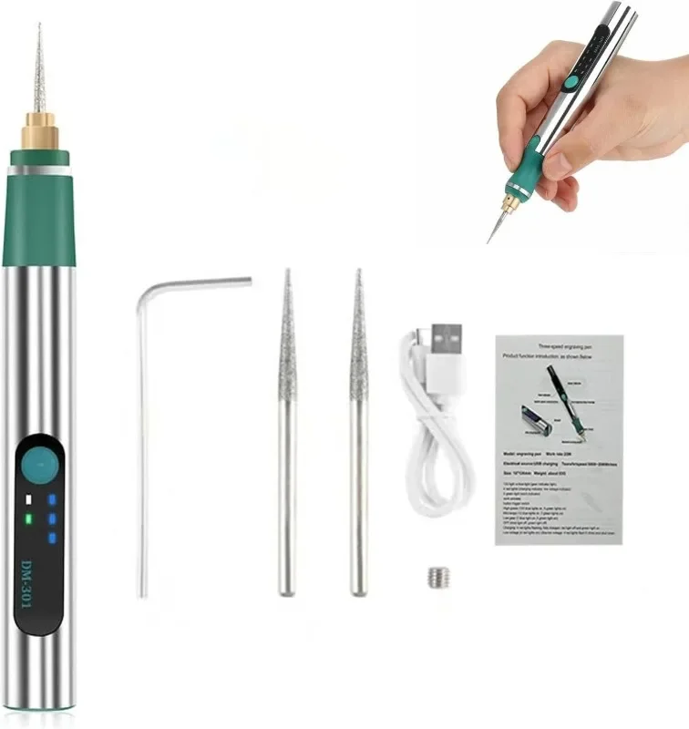 Portable Electric DIY Engraving Pen Artisan DIY Pen Etching Craft Tools Machine For Glass Metal Wood electric engraving pen