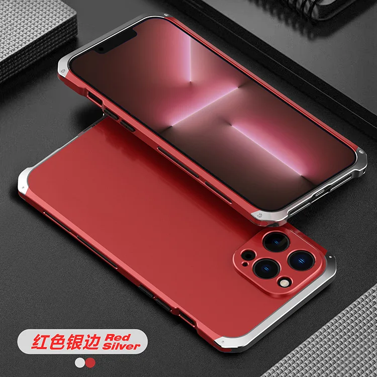 Luxury Shockproof Element Metal Case For Iphone 15 14 Plus 13 12 Pro Max Mini Hin Hard Aluminium Alloy Hybrid Plastic Back Cover