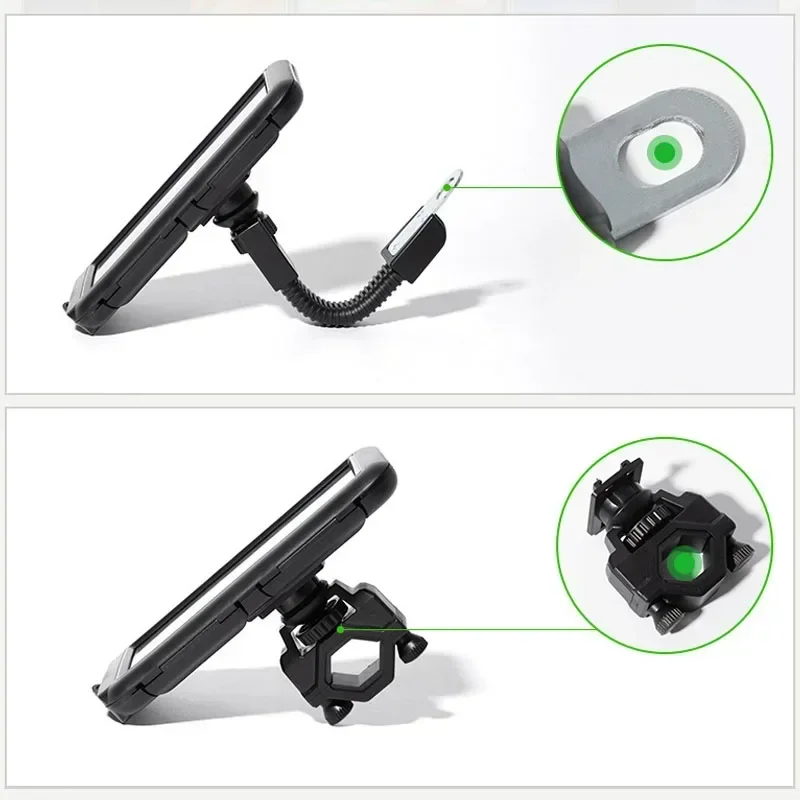 Waterproof Motorcycle and Bicycle Phone Holder with Handlebar Mount