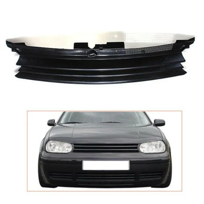 N68R--블랙 자동차 그릴 프론트 후드 그릴 (폭스바겐 골프 4 MK4 GTI R32 1997-2004 1J0853655G, 블랙 자동차 그릴 프론트 후드 그릴)