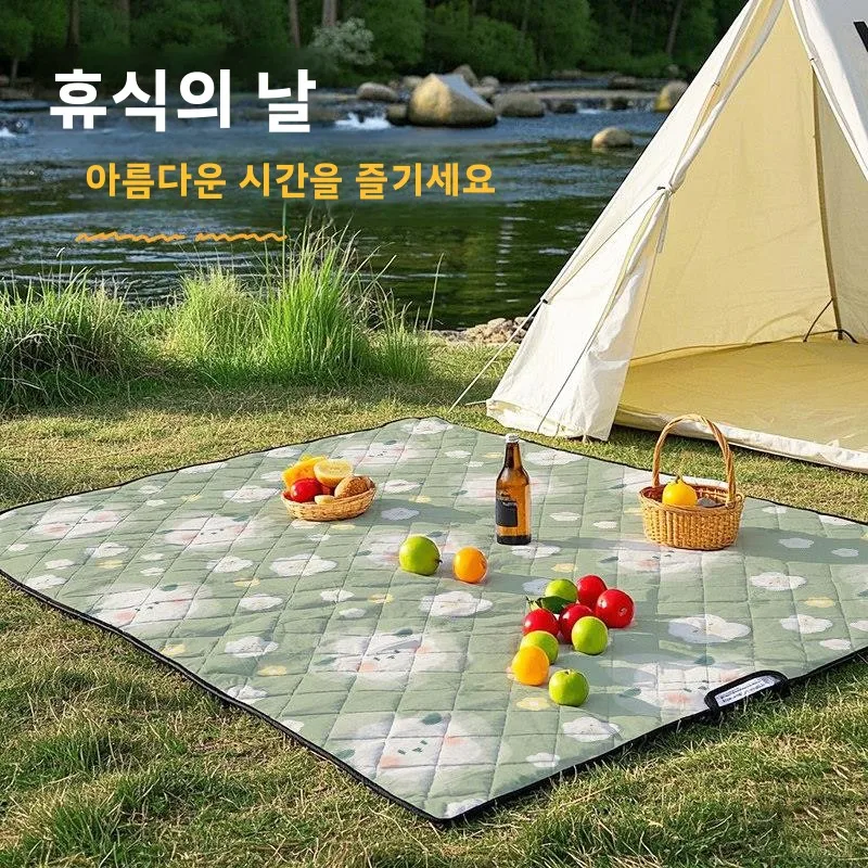두꺼운 방수 초음파 캠핑 매트 야외 피크닉 담요 방습 방수포 하이킹 및 여행용