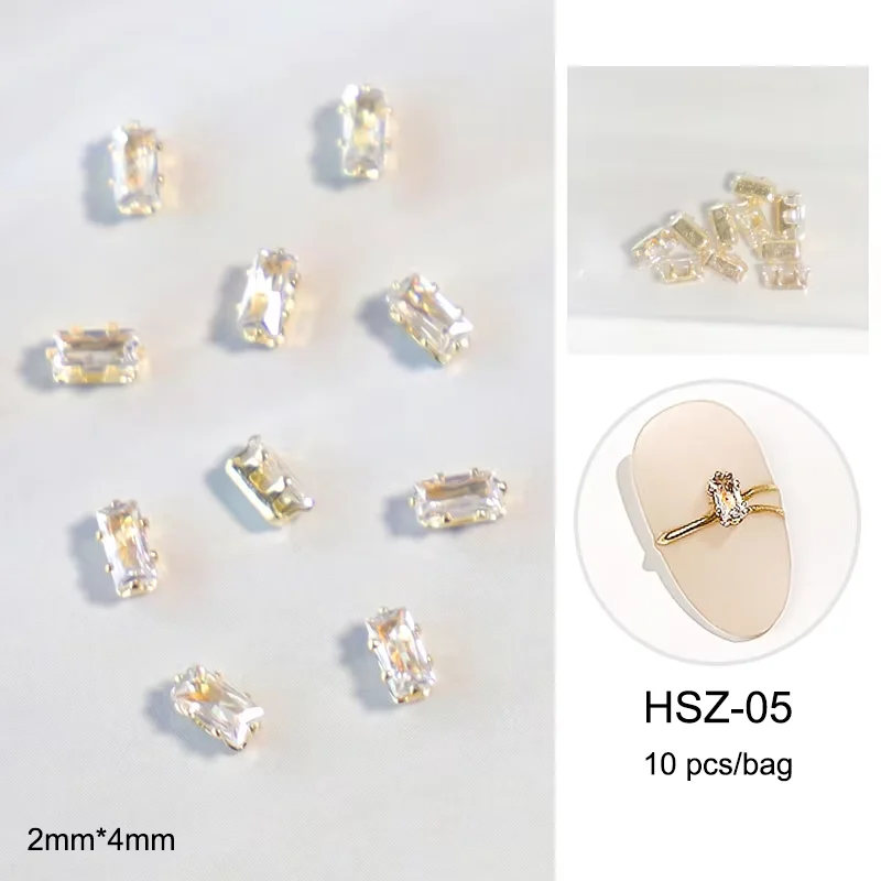 10 Stück 3D-Diamanten mit flacher Rückseite, Dekorationen, Nägel, Strasssteine, goldfarben, klare Pferdeaugen, Wassertropfenform, Kristallschmuck, Nagelkunst, DIY – Detail 12