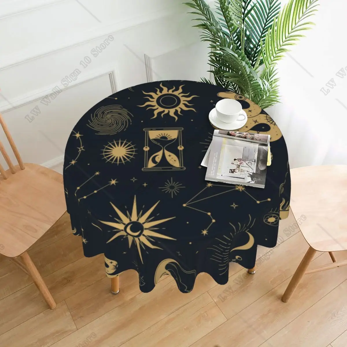 

Sun And Moon Retro Tablecloth Astronomy Witch Cheap Beautiful Table Cover Kitchen Printed Protection Polyester Table Cloth