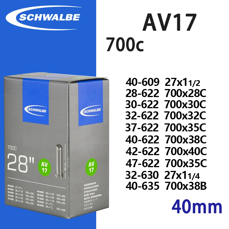 2個シュワルベ700Cx2 5C/28C/32C/38Cロードバイクインナー