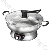 5L Stainless Steel Electric Hot Pot Chinese Hot Pot Twin Divided Hot Pot Cooker 1