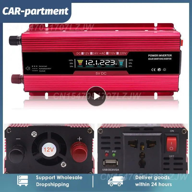 

6000W Car Inverter DC12V / DC 24V To 220V Modified Sine Wave Voltage Converter Power Inverter For Home Outdoor Travel