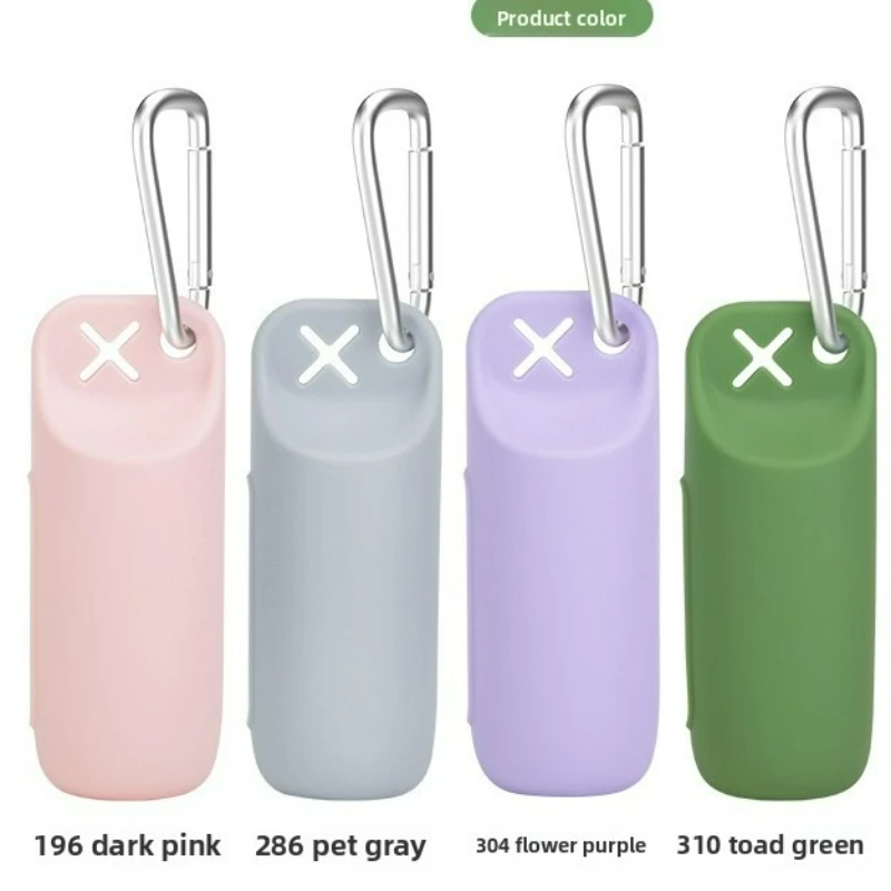Soft Silicone Portable Dog Walking Bag Toilet Bag Garbage Bin Pet Garbage Bag Dispenser Dog Poop Bag Storage Device