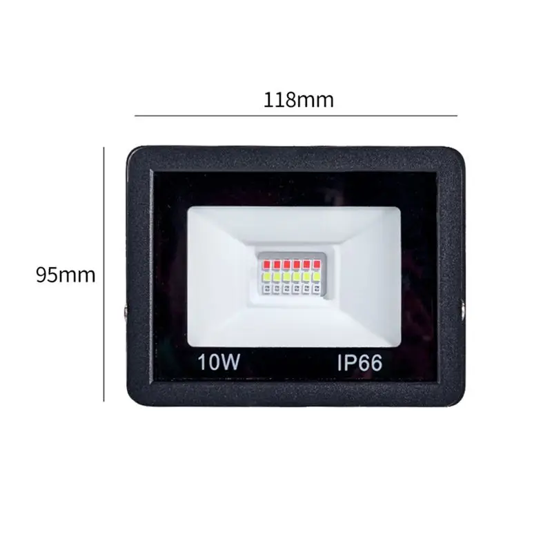 A55F-RGB 투광등 RGB 반사판 IP66 LED 스포트라이트 리모컨 포함 프로젝터 램프 야외 정원 조명