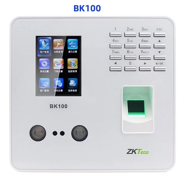 Entropy-based zktechBK100 facial recognition fingerprint password attendance clock in machine