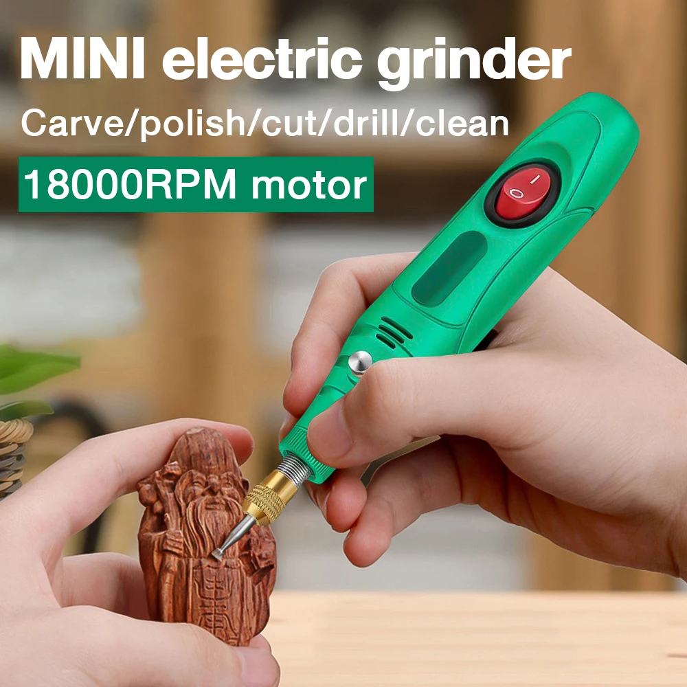 Electric Drill Grinder Engraver Pen Grinder Mini Drill Polishing Electric Rotary Tool Grinding Machine Miniature Household Tool 6