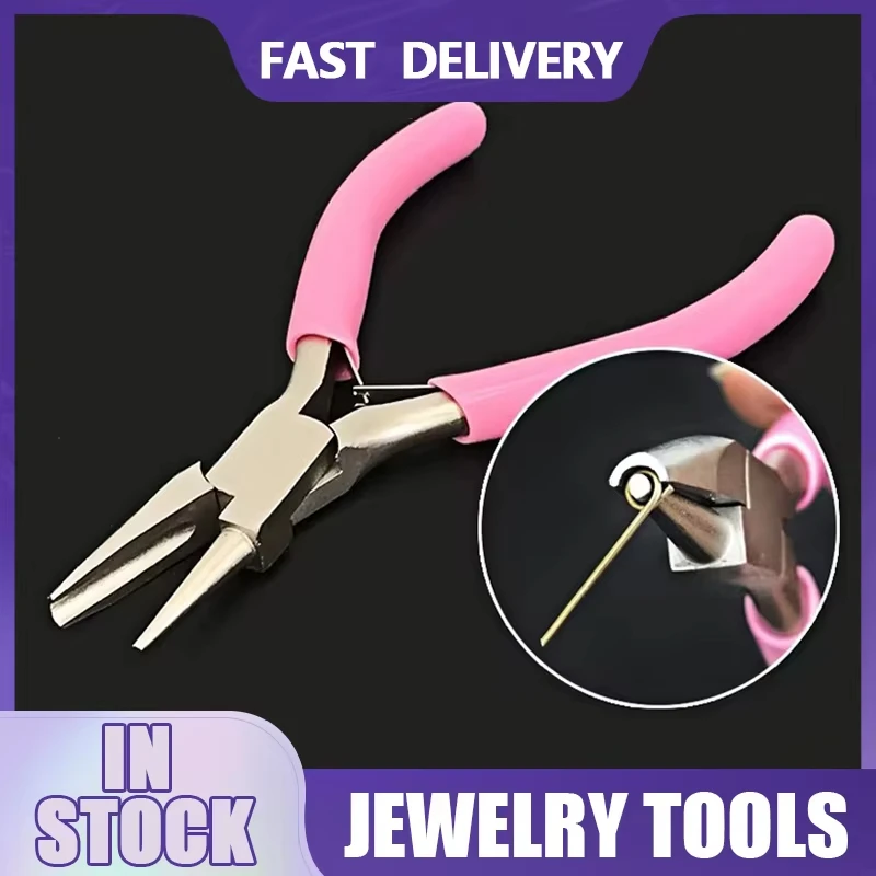 Mini 5Inch Round Concave Pliers Wire Looping Precision For DIY Jewelry Making
