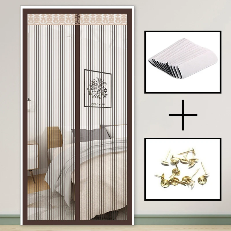 Window Screen Magnetic Risareyi Magnetic Window Screen Self Closing, Window Mosquito Net Thicker Mesh Curtain Magnetic Screen Door, Keep Bugs Out, White Sceen Actual Size 32x44 Inches Magnetic Screen Door 32x80