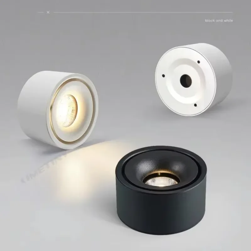 Anti-glare Surface Mounted LED Downlight Dimmable Spotlight COB Non-opening Ceiling spot 7W12W15W 110V 220V Round Ceiling Lamp led ceiling light,ceiling light